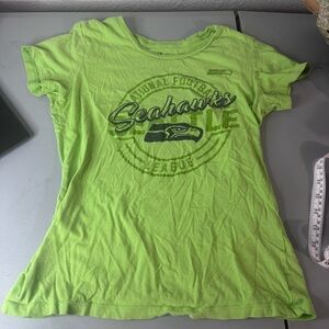 Majestic Lime Green Seahawks Short Sleeve Tee